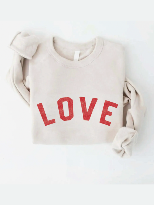 Heather Dust LOVE Graphic Sweatshirt