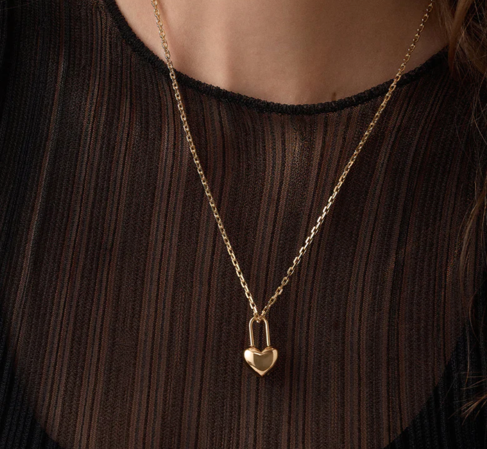 Gorjana Heart Padlock Charm