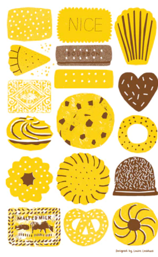 Printed Peanut Biscuit Tin Screen Printed Tea Towel