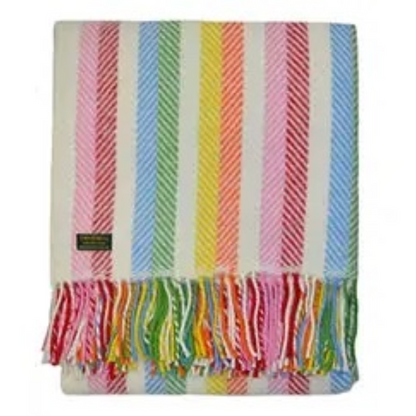 Tweedmill Lambswool Throw - Wales UK, (Rainbow)