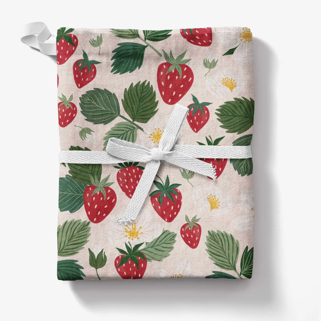 Strawberry Patch Tea Towel