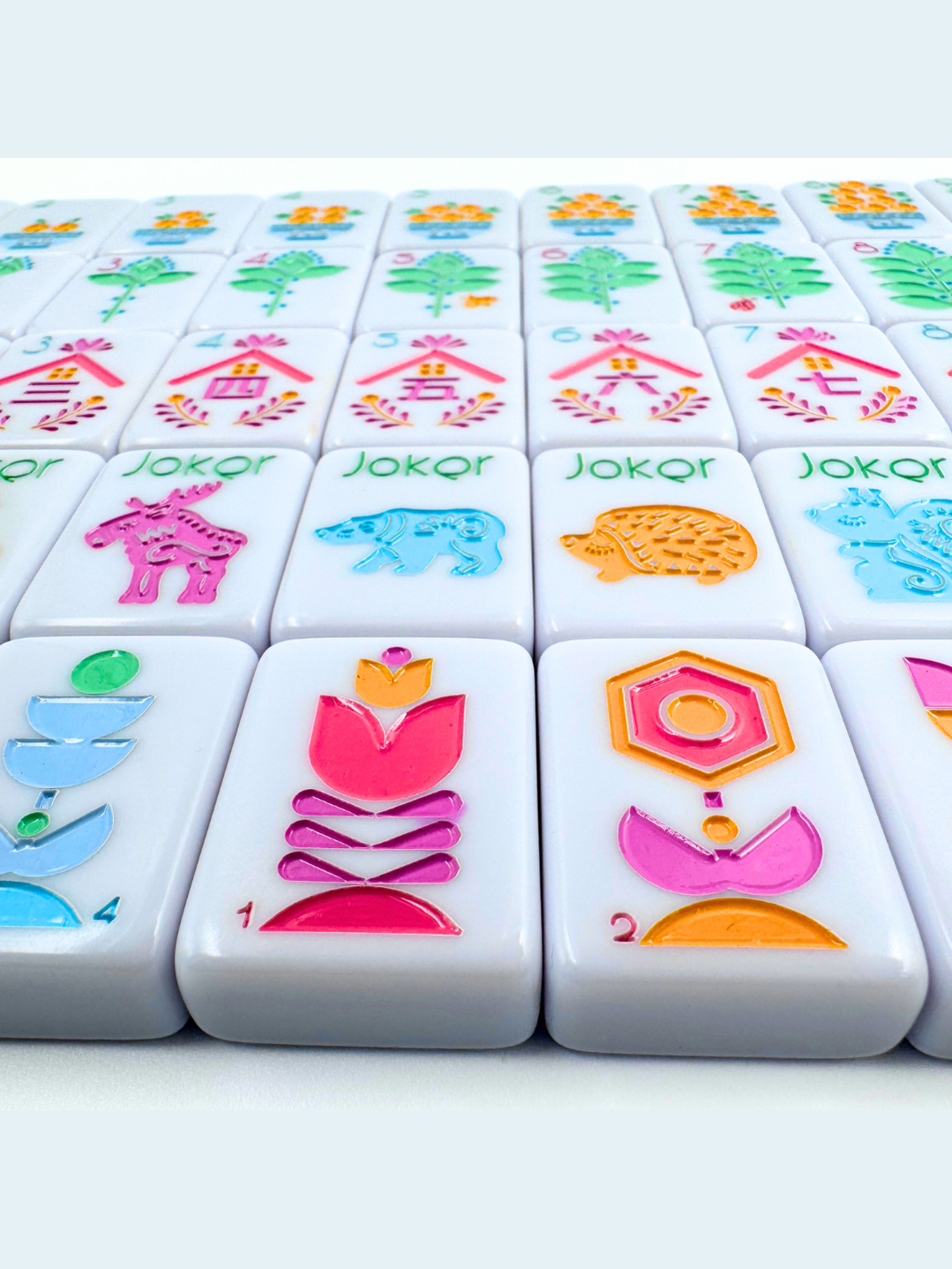 THE SCANDINAVIAN FOLK ART SERIES | Mahjong Tiles with Nordic Style