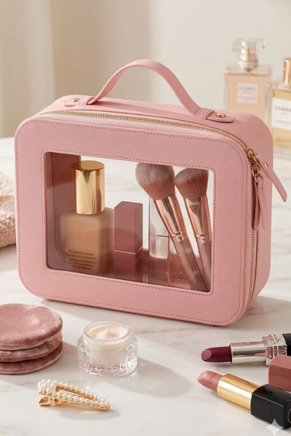 Posie Pink Clear Travel Bag