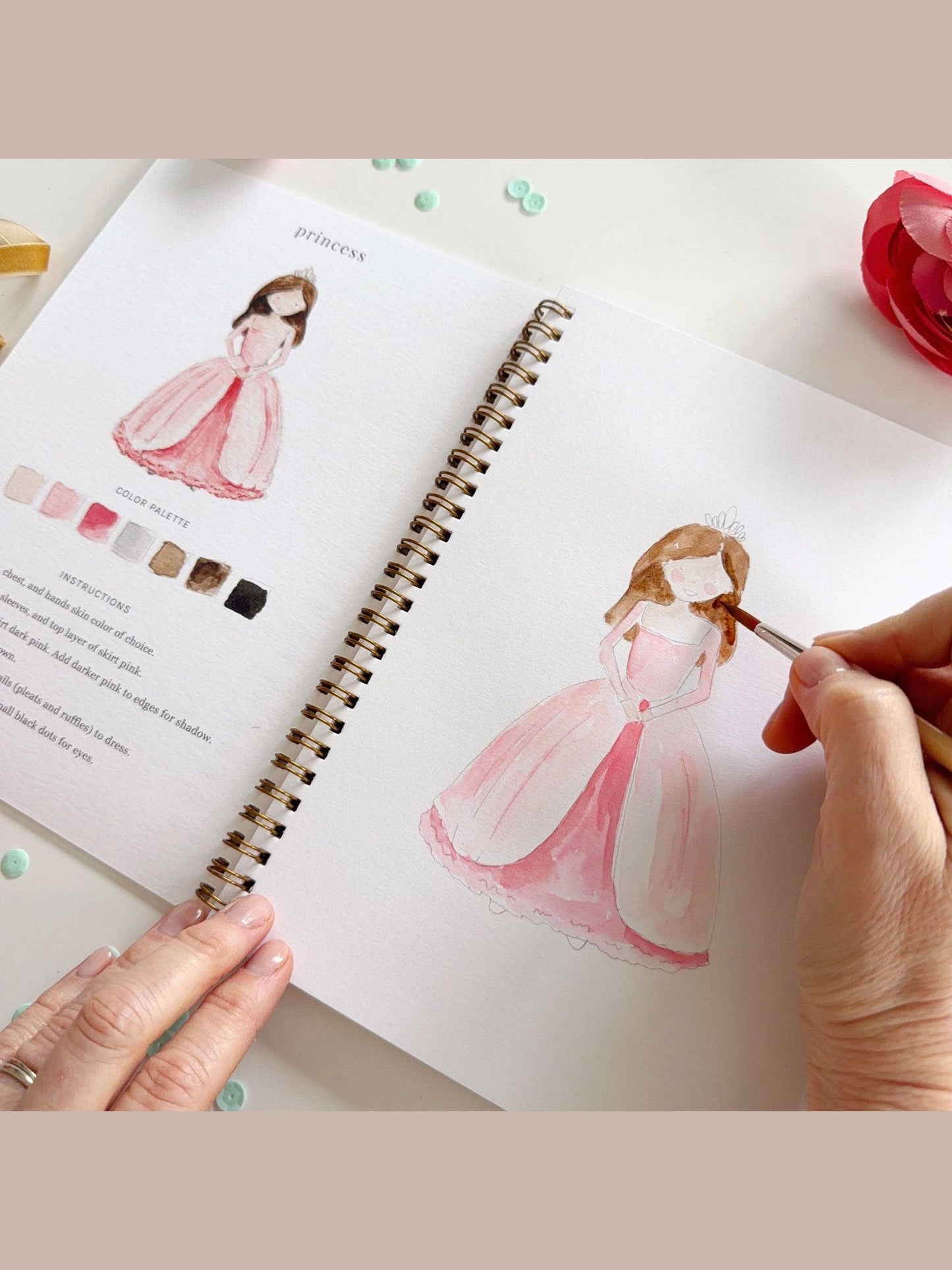 Fairytale watercolor workbook