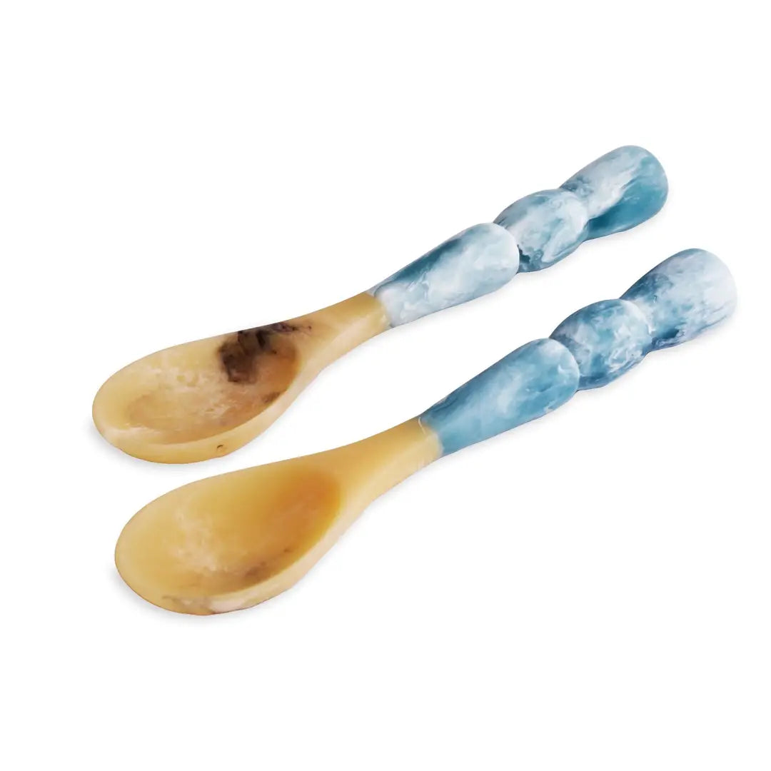 Resin Amelia Salad Servers (Aqua)