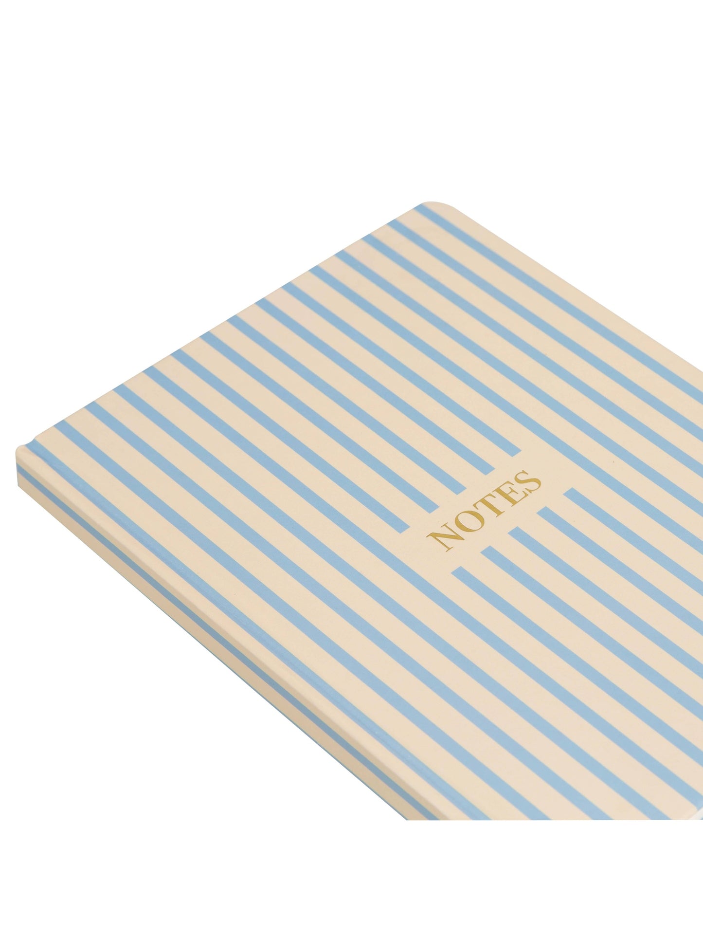 Cream and Blue Striped Notes Journal, Hardcover Stationery