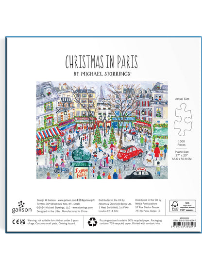 Michael Storrings Christmas in Paris 1000 Piece Foil Puzzle