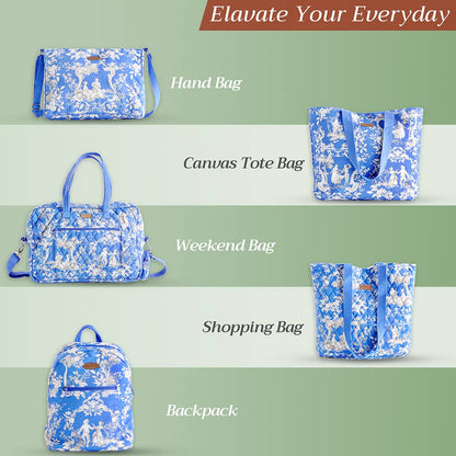 Crossbody Bag  Cotton Sling Bag for Women - Joli Jouy - Blue