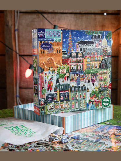 eeBoo Paris Christmas 1000 Piece Puzzle