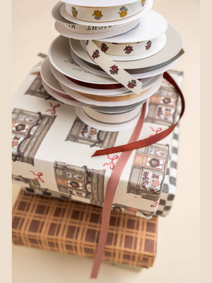 'Gold Floral' Cotton Ribbon