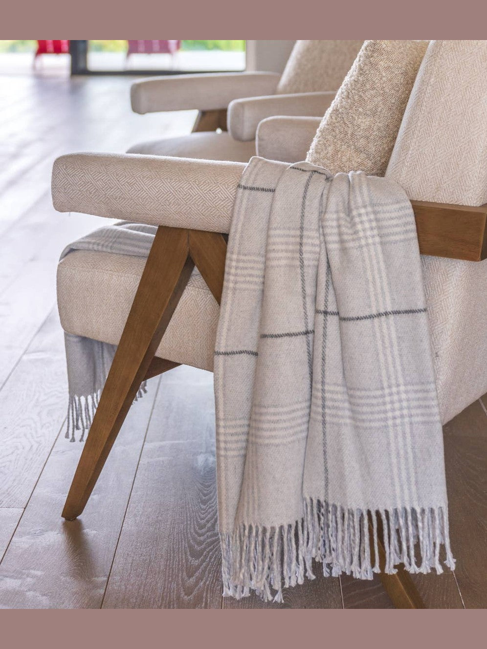 Windowpane Plaid Throw - Thumbnail 3