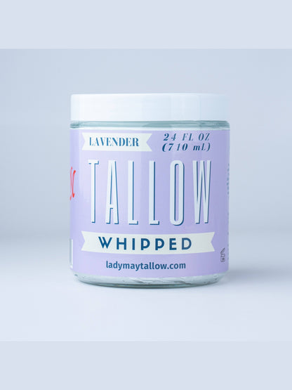 Lavender Whipped Tallow | All Natural Moisturizer Size 2oz-24oz: 9oz