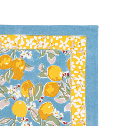Citron Blue & Yellow Tea Towel 20x30
