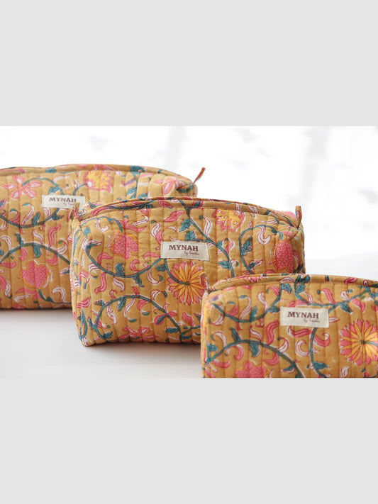 Henna vines print travel/makeup/organizer/bag-Set of 3