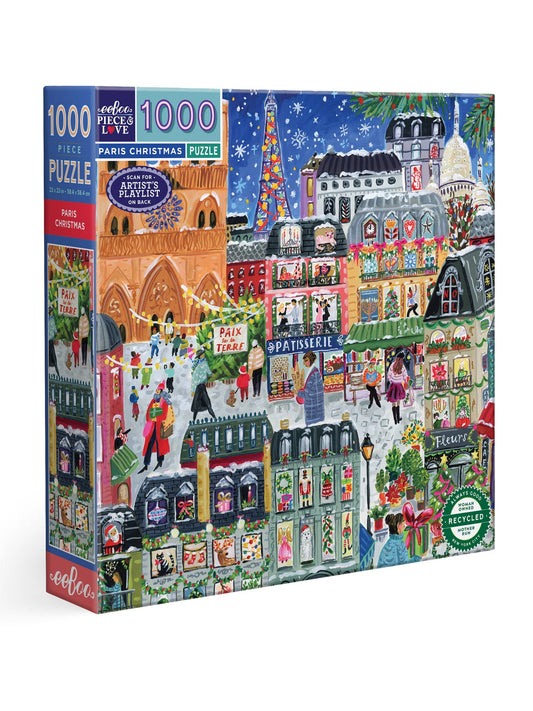 eeBoo Paris Christmas 1000 Piece Puzzle