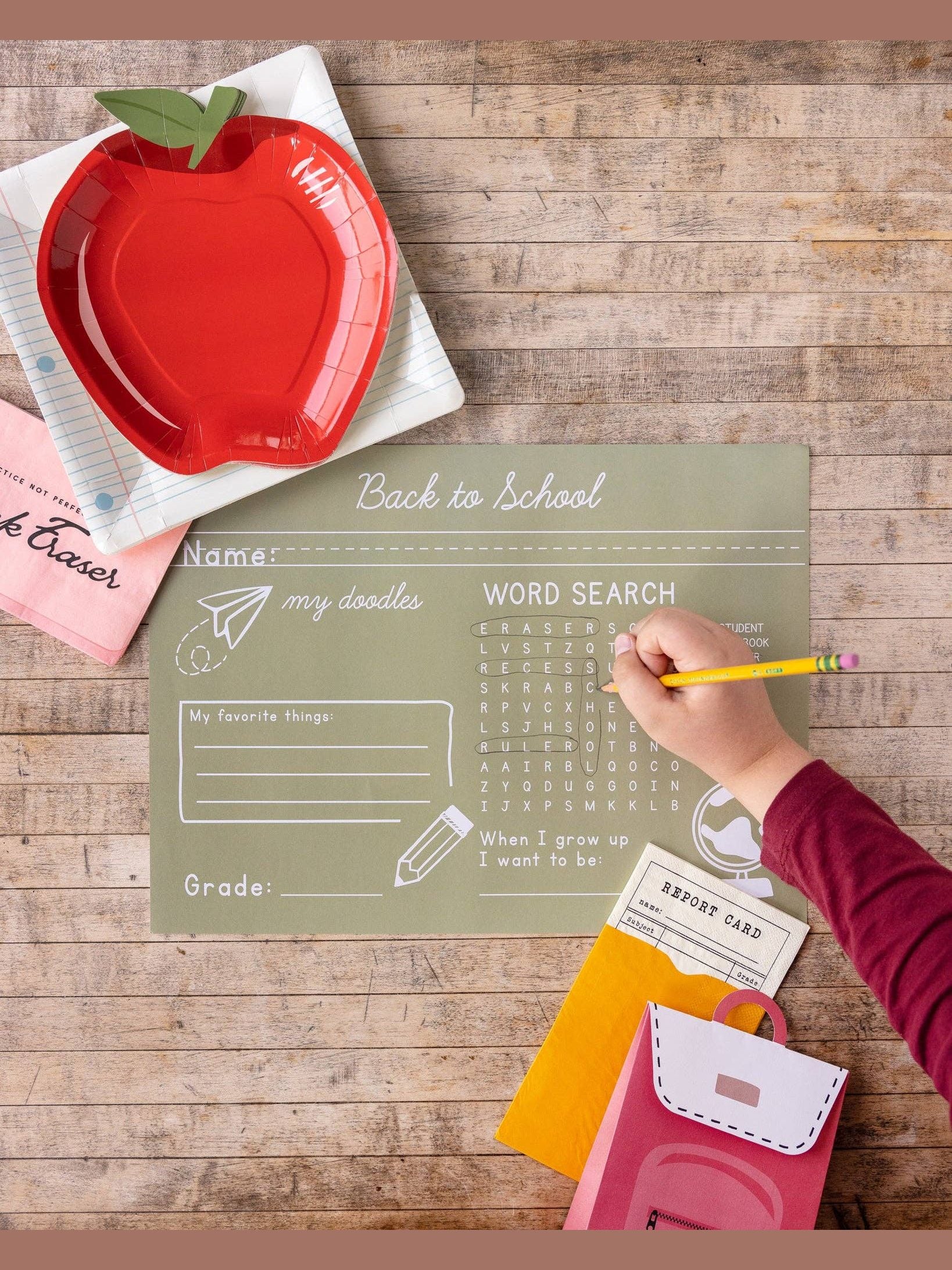 Back To School Eraser Dinner Napkin - Thumbnail 4