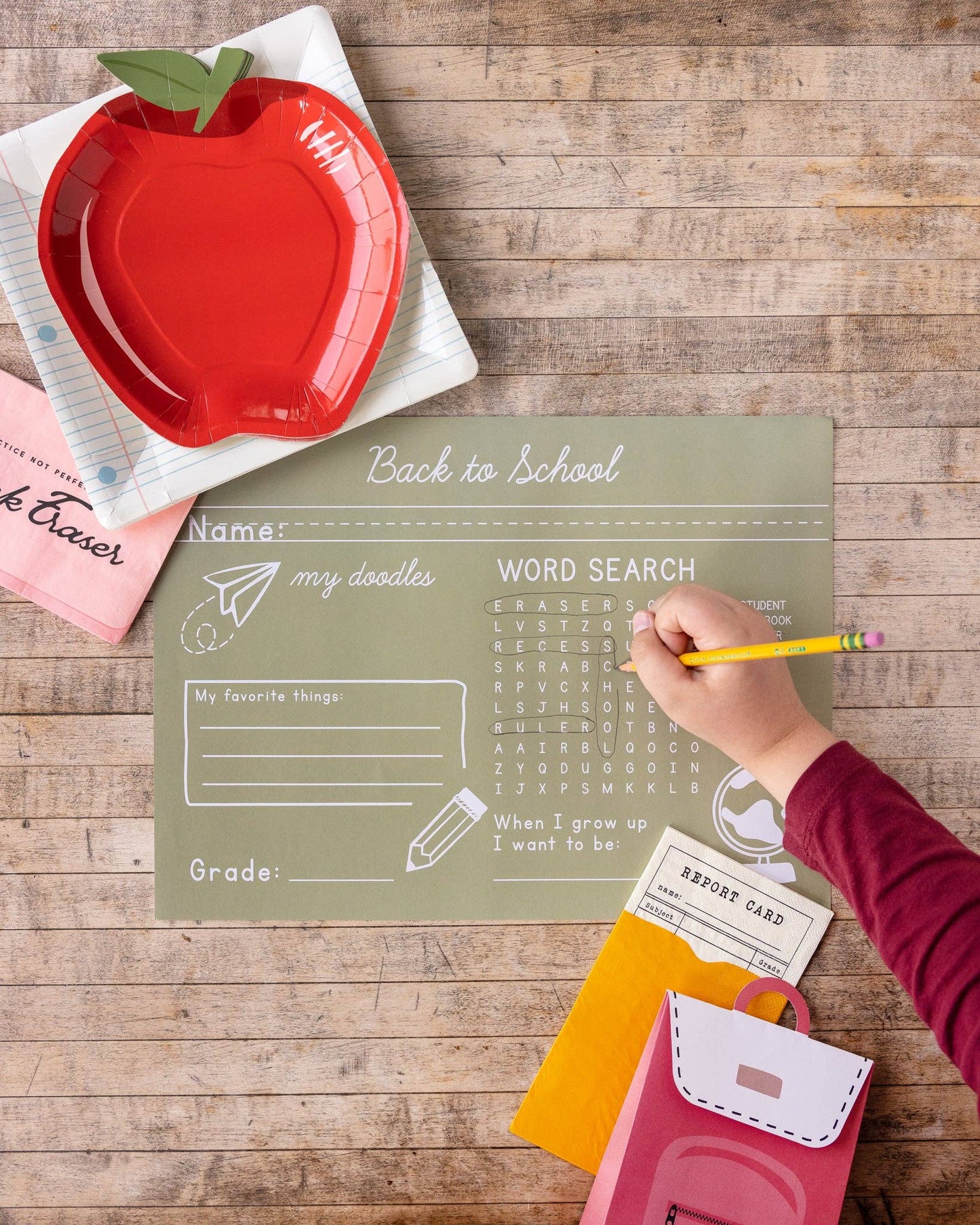 Back To School Eraser Dinner Napkin