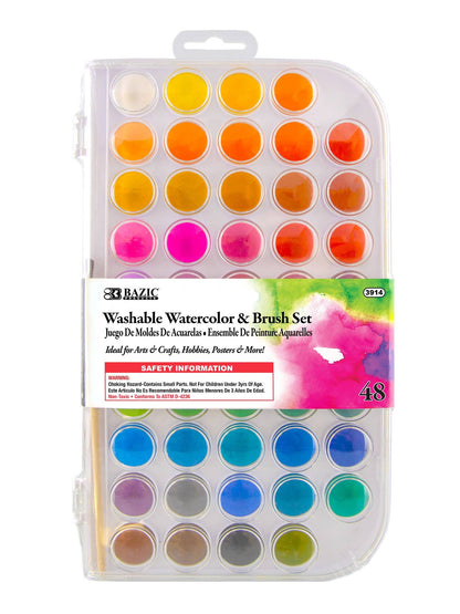 Watercolor w/ Brush 48 Colors