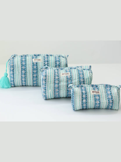 Moroccan stripes travel/make up/organizer/bag-Set of 3