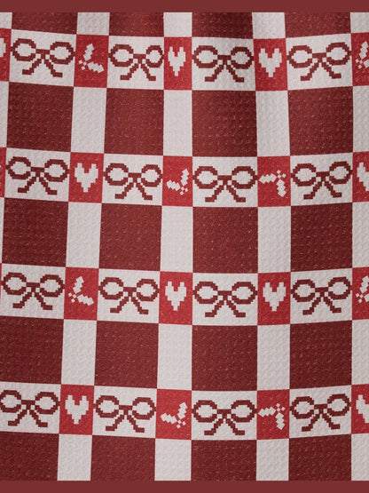 Mistletoe Gingham Bar Towel