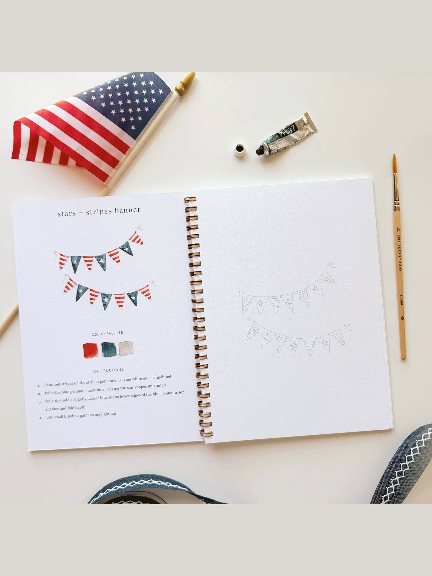 Americana watercolor workbook