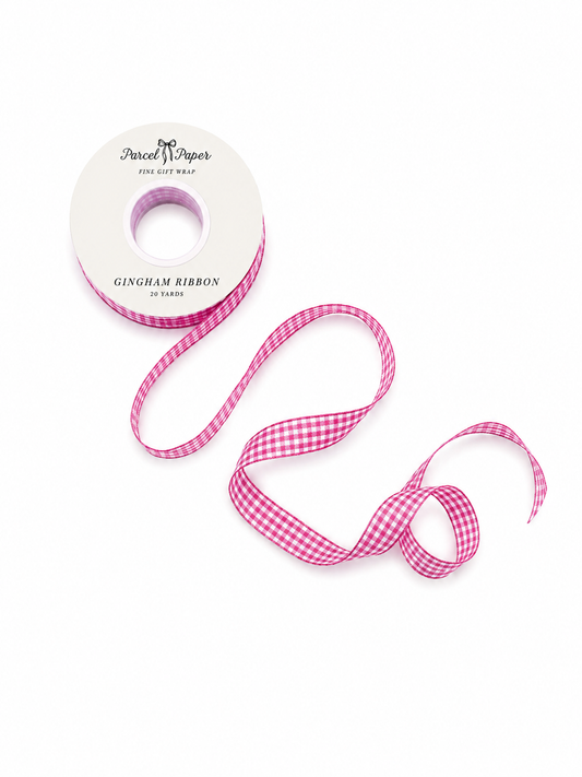 'Hot Pink' Gingham Ribbon