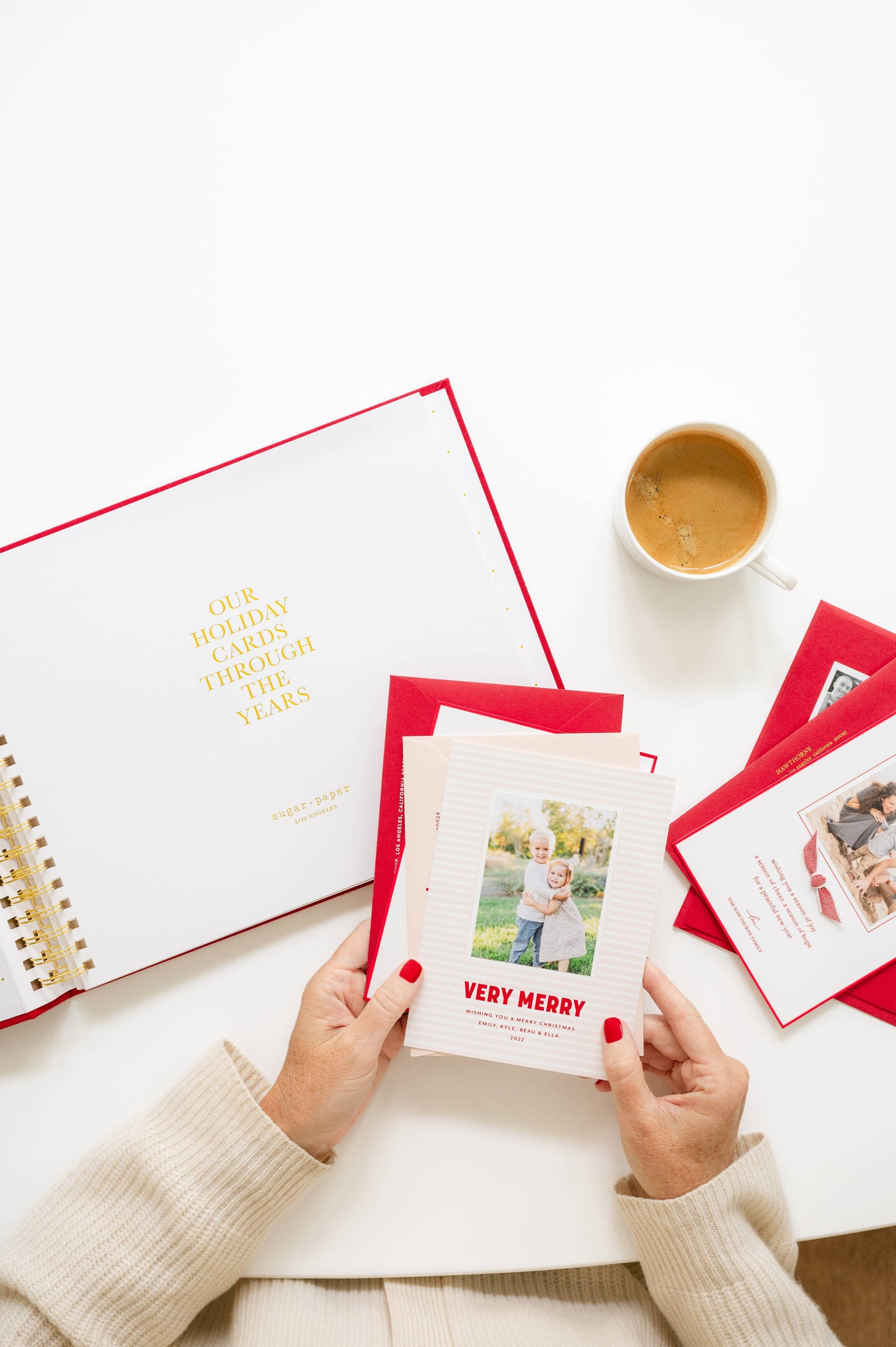 Red Holiday Card Book