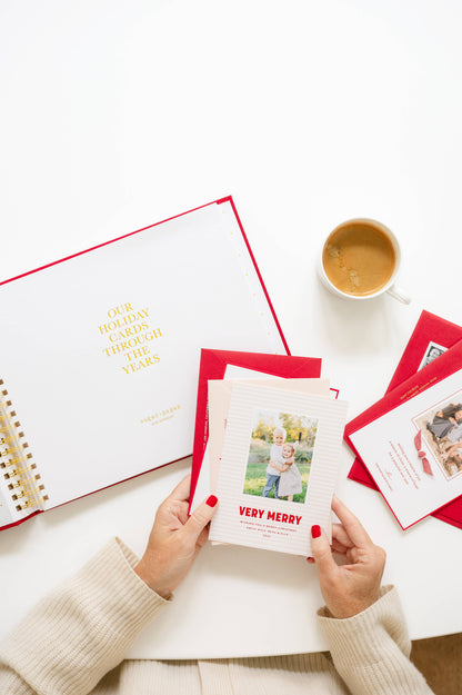 Red Holiday Card Book
