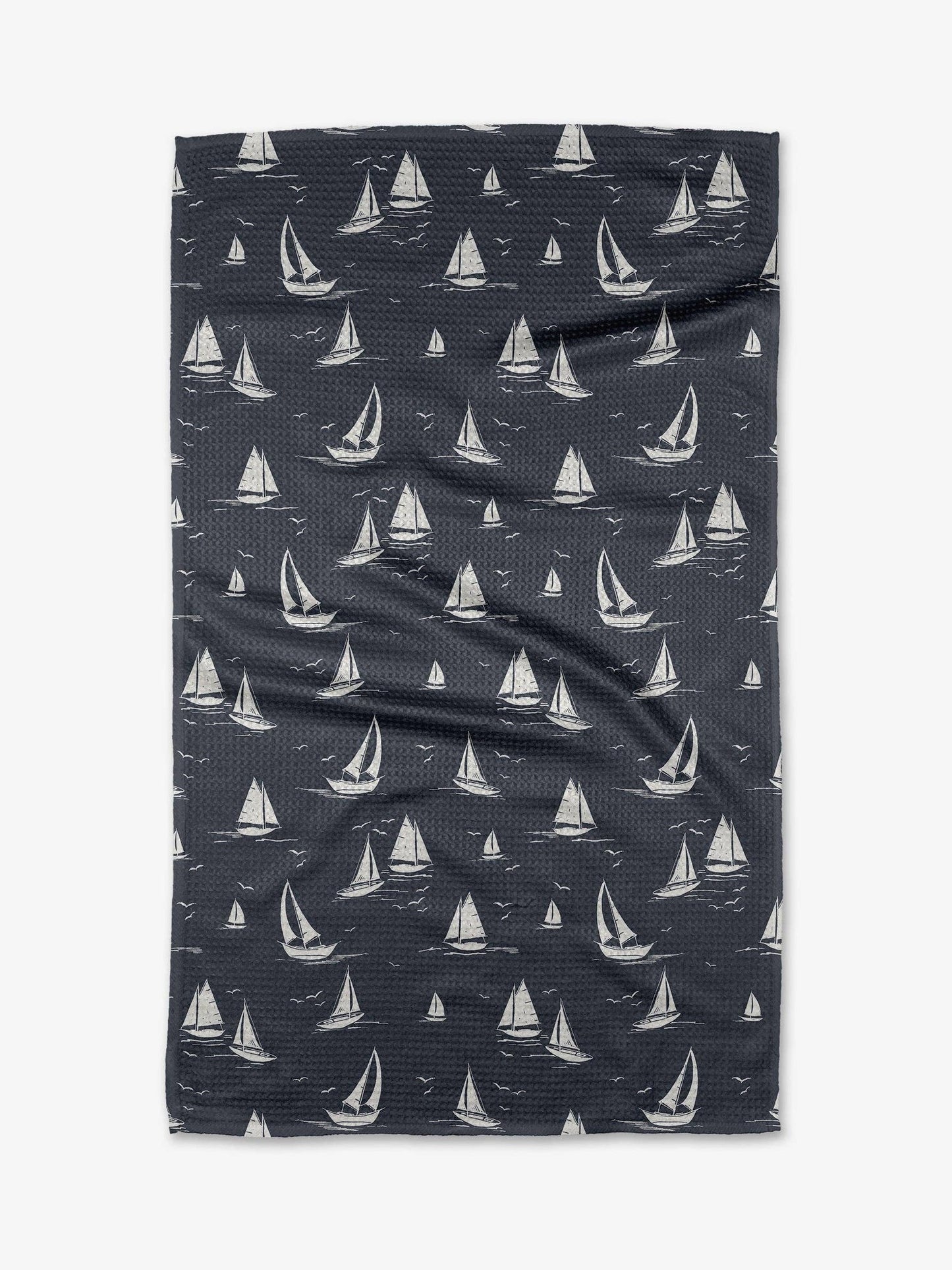 Navy Race Day Tea Towel