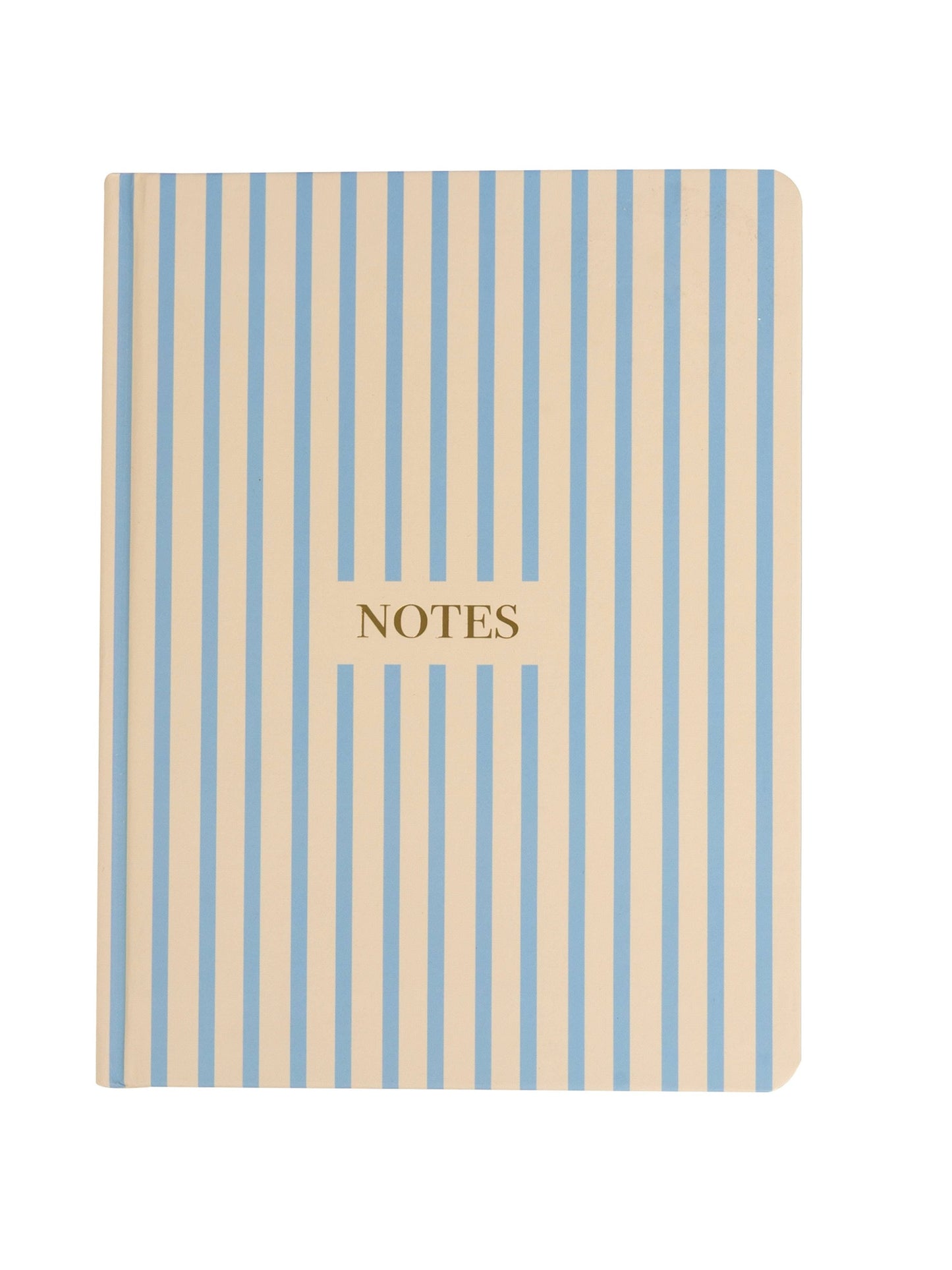 Cream and Blue Striped Notes Journal, Hardcover Stationery