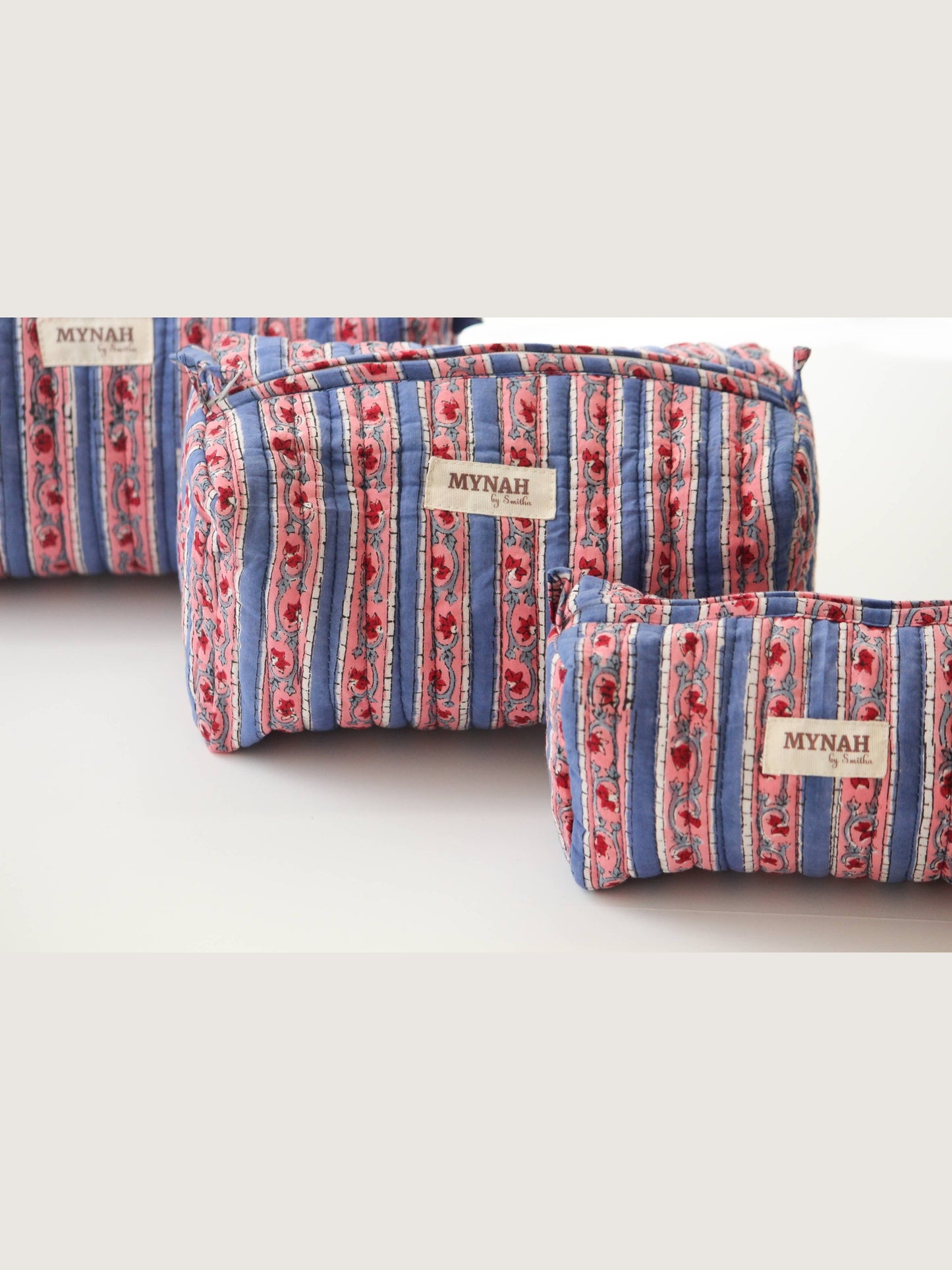 Nantucket stripes print travel/makeup/organizer/bag-Set of 3