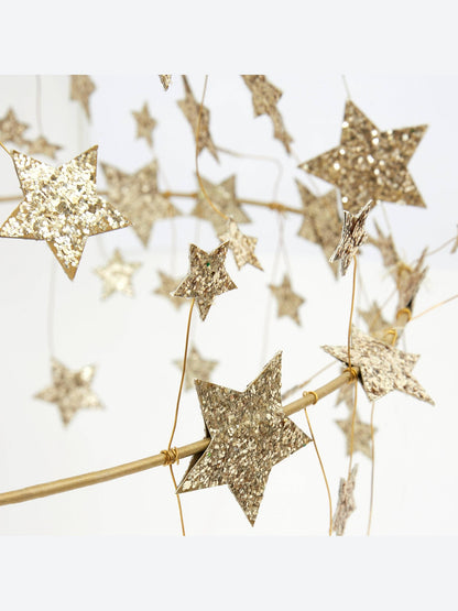 Gold Sparkle Star Chandelier