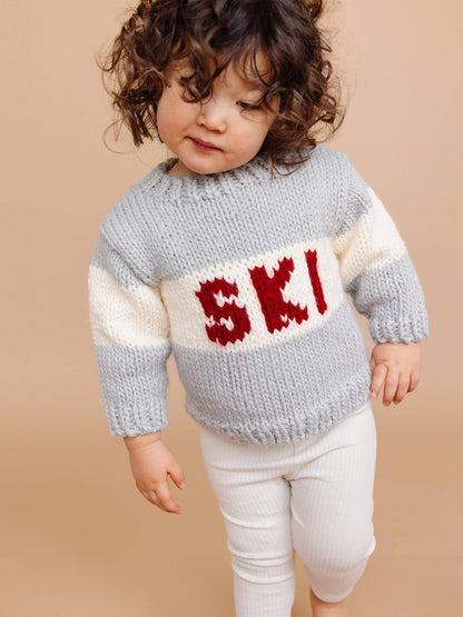 Children's Ski Sweater Bowie Grey