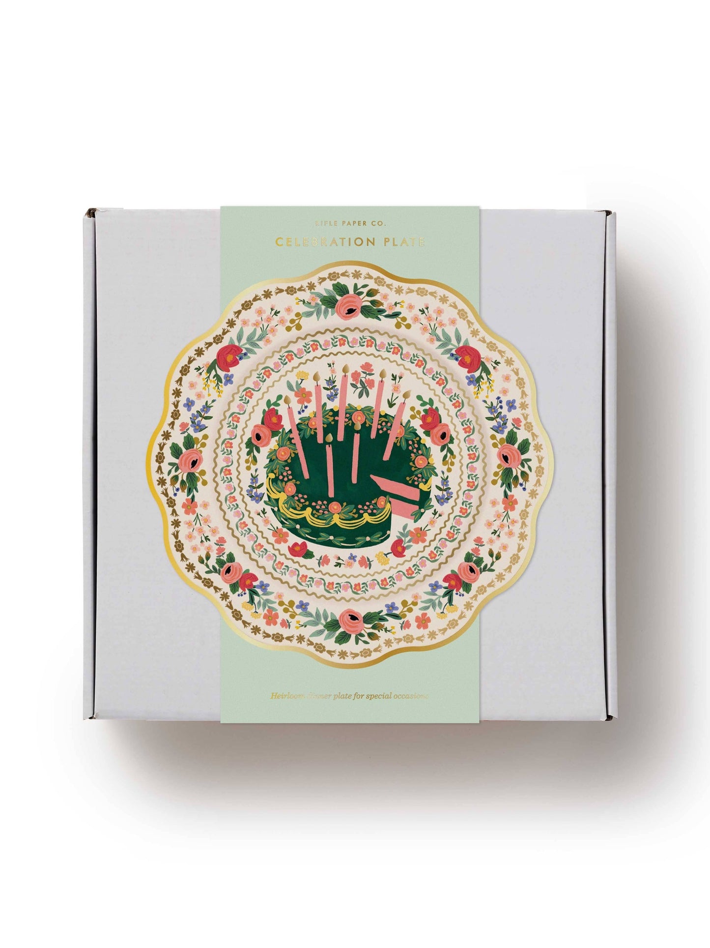 Floral Cake Celebration Plate