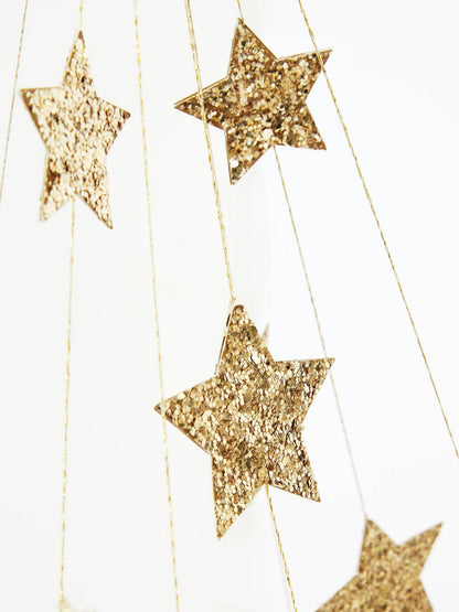 Gold Sparkle Star Chandelier