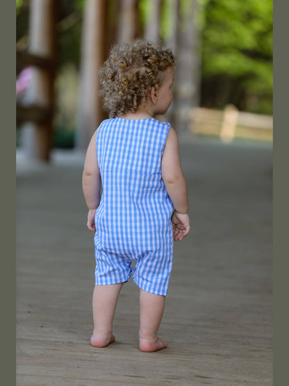 4th of July Flag Smocked Boys Romper