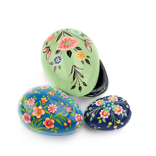 Bright Kashmiri Nesting Eggs