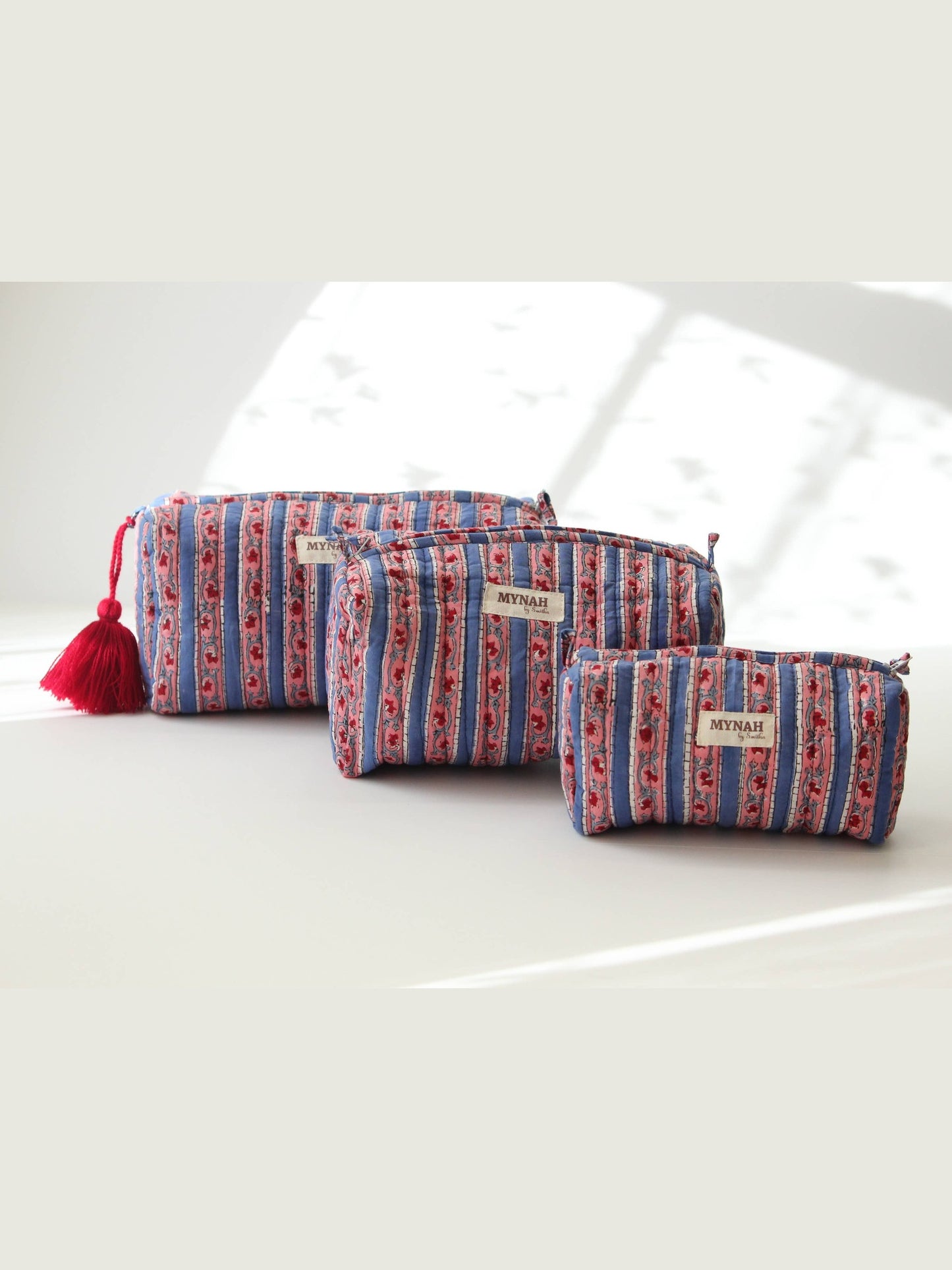 Nantucket stripes print travel/makeup/organizer/bag-Set of 3