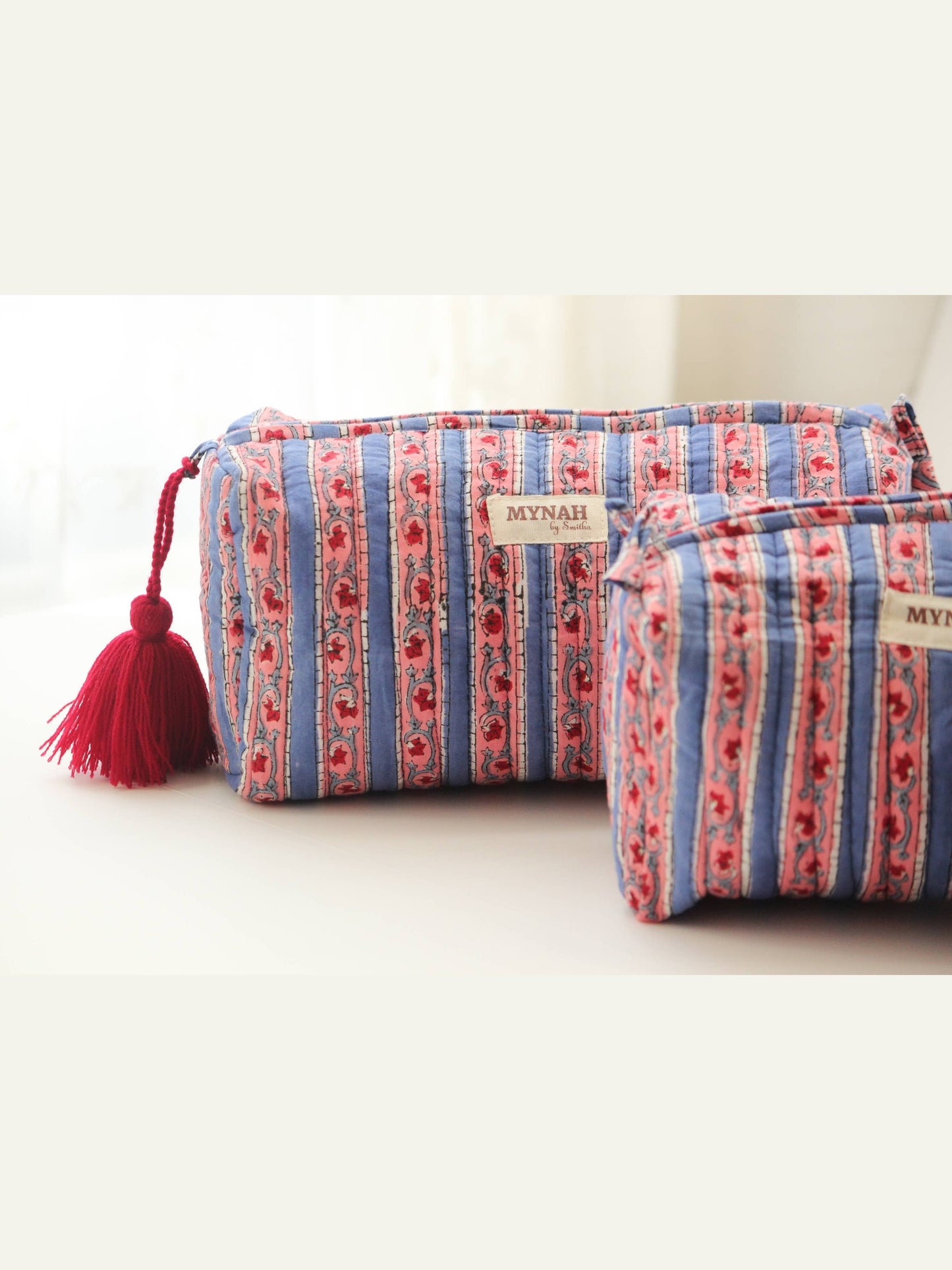 Nantucket stripes print travel/makeup/organizer/bag-Set of 3