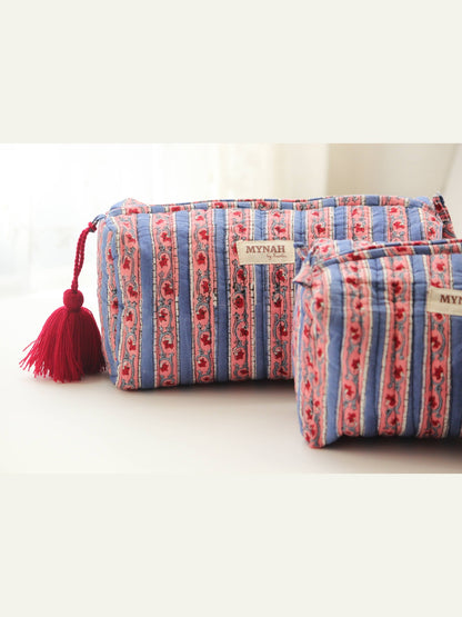 Nantucket stripes print travel/makeup/organizer/bag-Set of 3