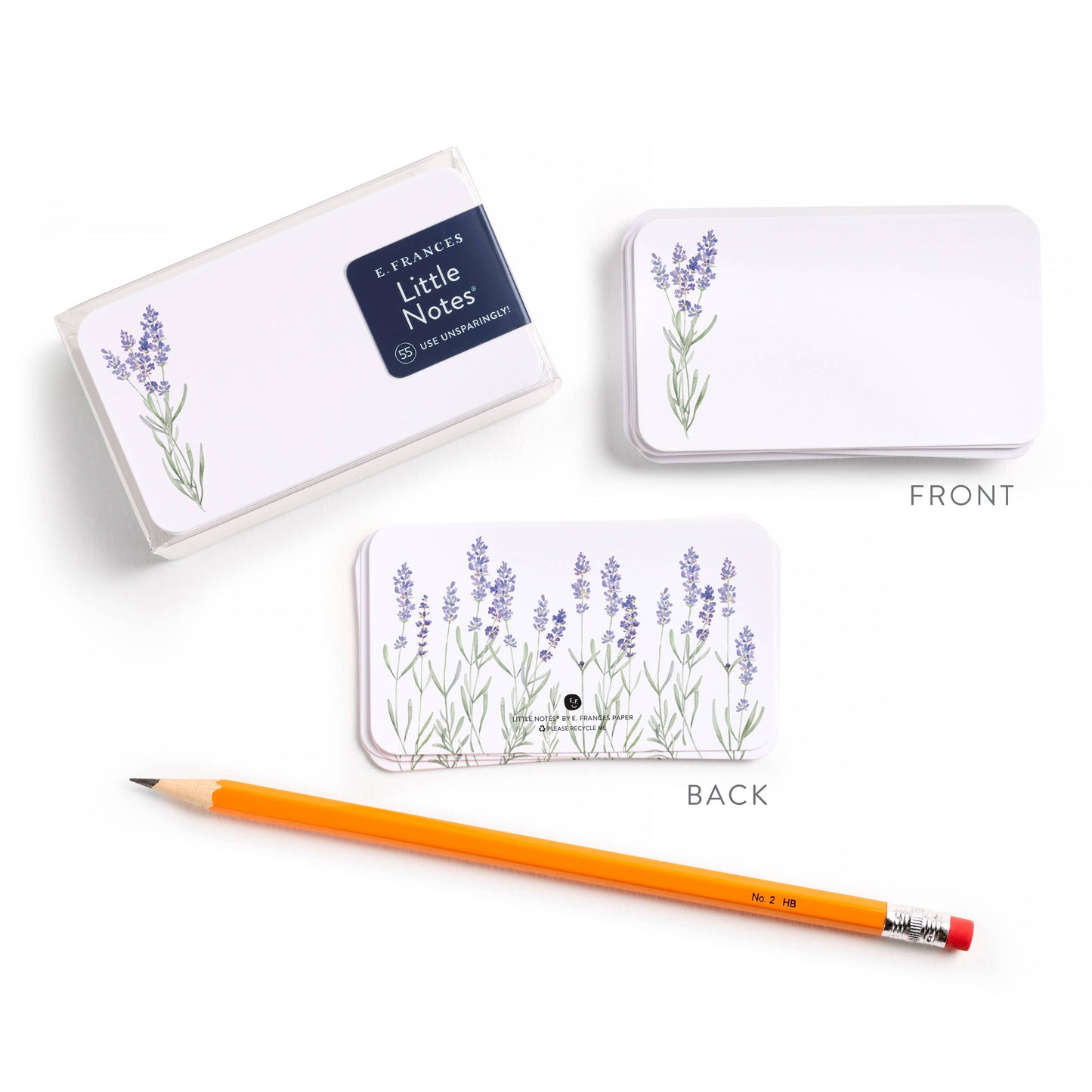 Lavender Little Notes® – Mini Notecard Pack, Set of 55