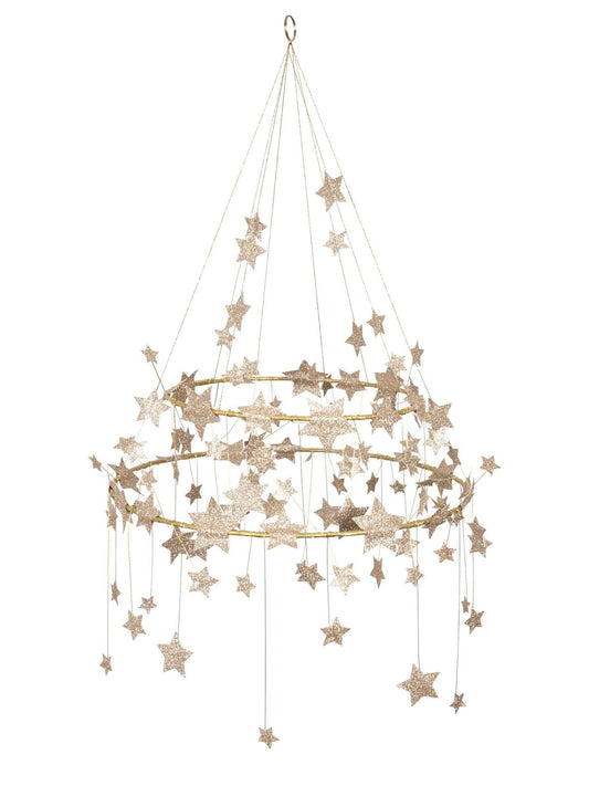 Gold Sparkle Star Chandelier