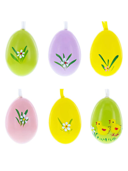 Set of 6 Real Eggshell Bunny and Friends Easter Eggs Ornaments