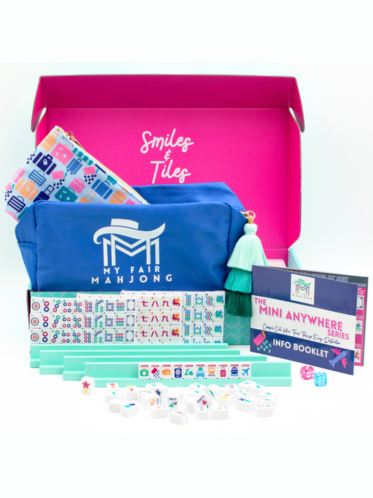 MINI TRAVEL MAHJONG Tile Set |  Mini Anywhere Series  |  White
