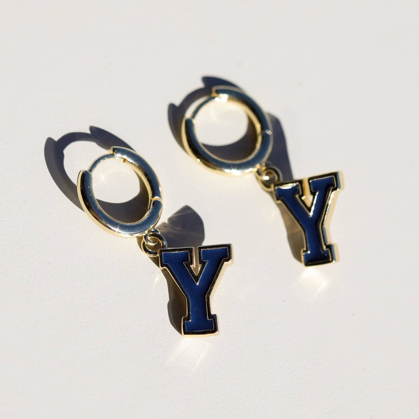 Brigham Young University Y Enamel Huggie Earrings: One Size