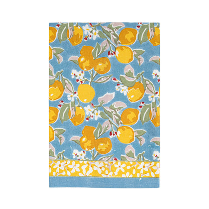Citron Blue & Yellow Tea Towel 20x30