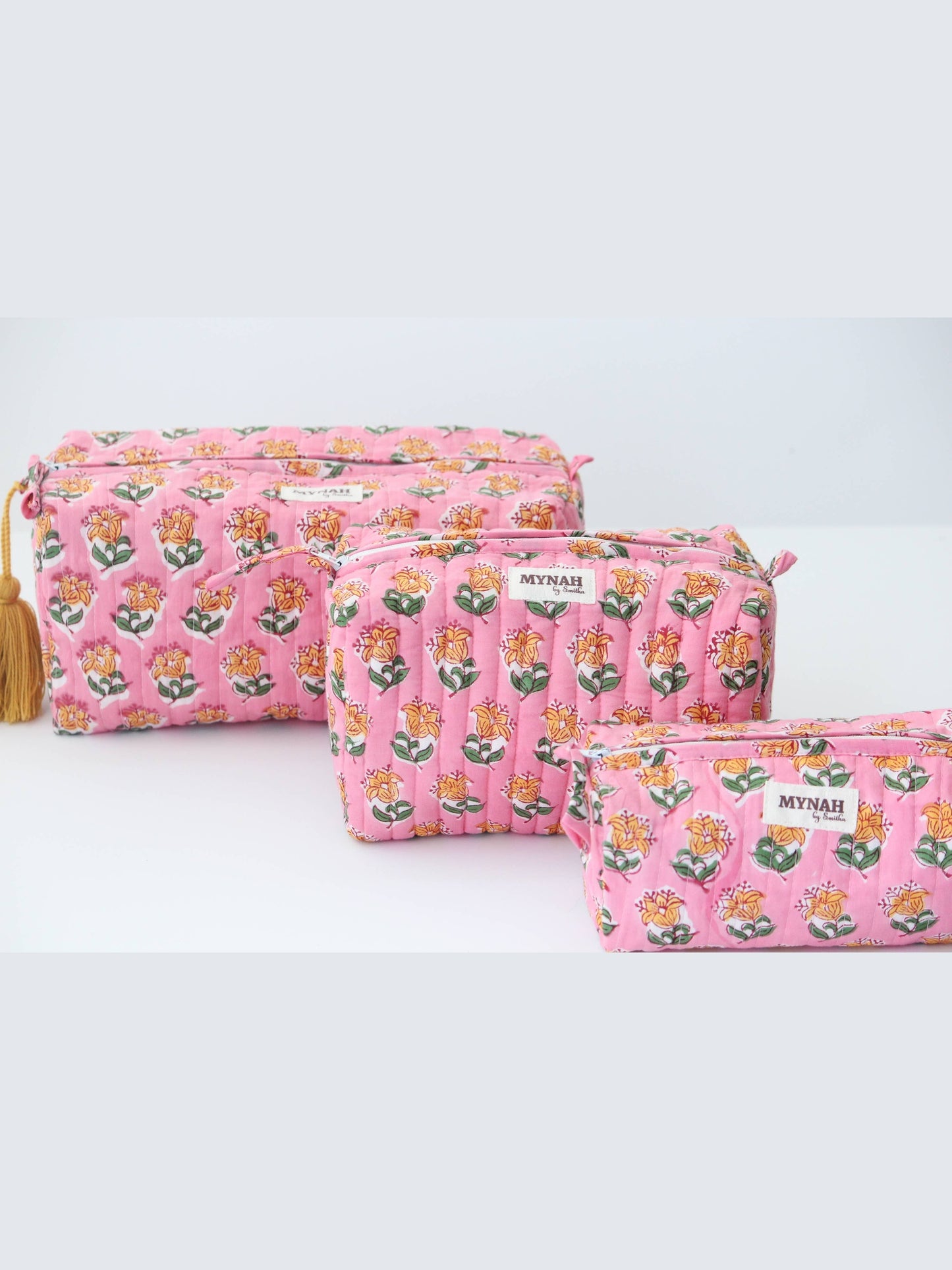 Bubblegum motif print travel/make up/organizer/bag-Set of 3