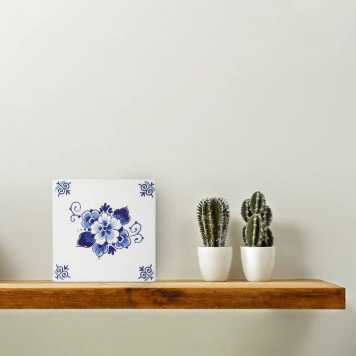 Delft Blue Floral Tile