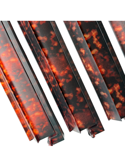 Tortoise Shell Mahjong Rack & Pusher Set Matte Finish: Tortoise Shell