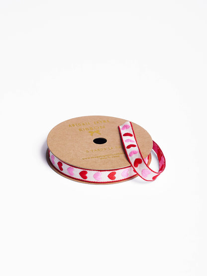 Hearts Woven Ribbon || Valentine's Day Ribbon
